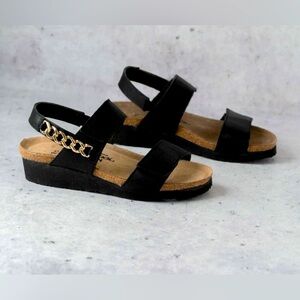 NAOT Black Chain Strap Sandals – Size 36 (Made in Israel) 🖤